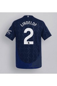 Manchester United Victor Lindelof #2 Voetbaltruitje Uit tenue 2024-25 Korte Mouw